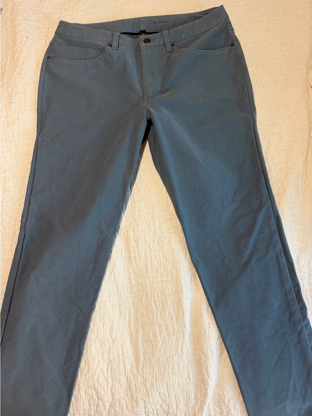 Lululemon Men’s ABC Pants Size 32 Blue Gray Like New Cotton Blend